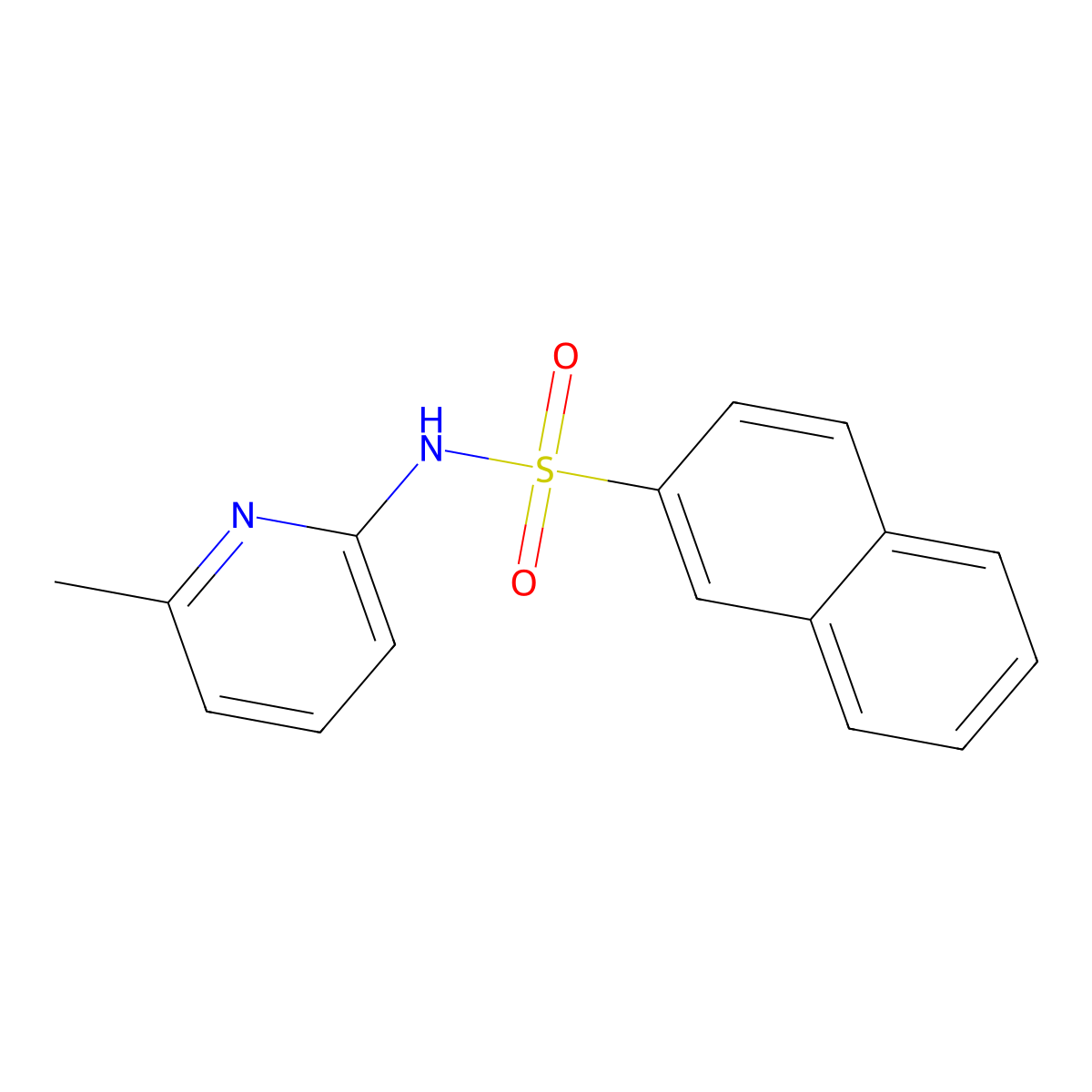 N-(6-methylpyridin-2-yl)naphthalene-2-sulfonamide molecular structure, CAS 415694-24-5