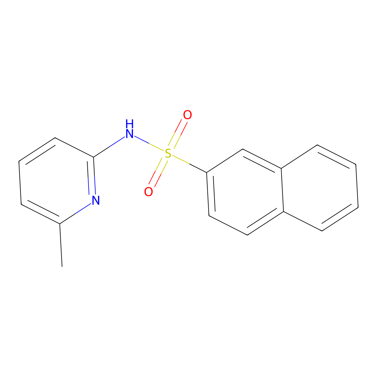 N-(6-methylpyridin-2-yl)naphthalene-2-sulfonamide molecular structure, CAS 415694-24-5