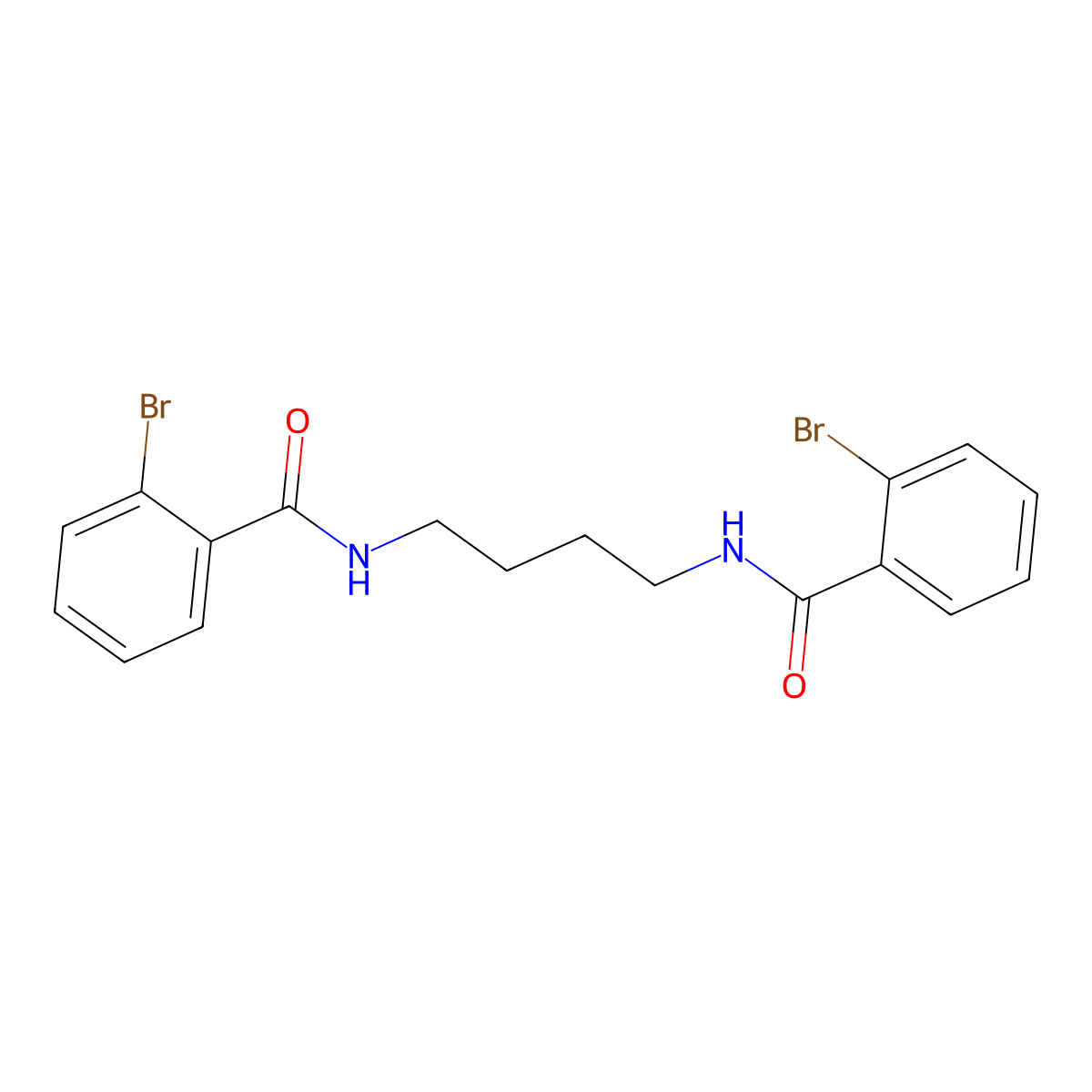 2-bromo-N-[4-[(2-bromobenzoyl)amino]butyl]benzamide molecular structure, CAS 415694-35-8
