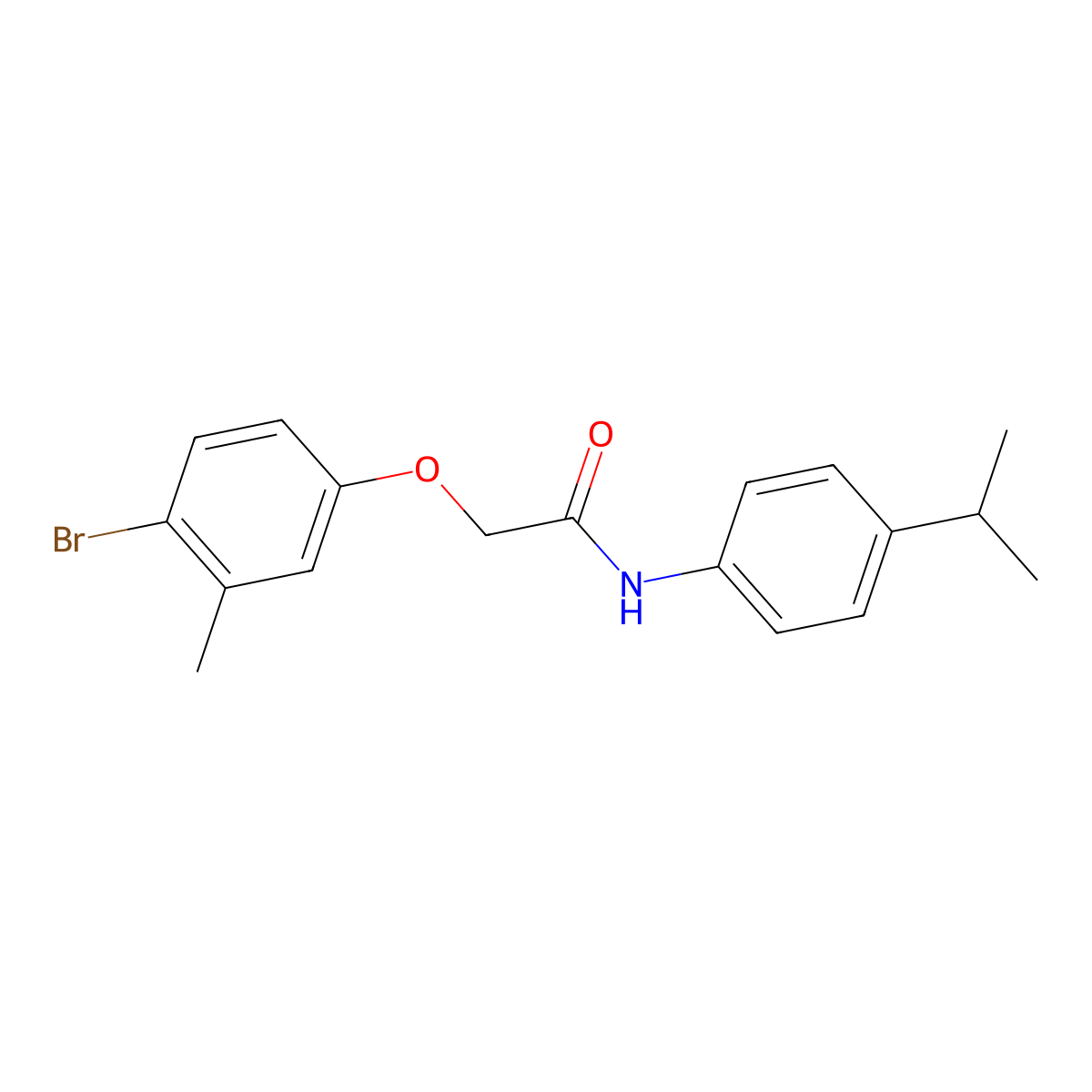 2-(4-bromo-3-methylphenoxy)-N-(4-propan-2-ylphenyl)acetamide molecular structure, CAS 415694-38-1