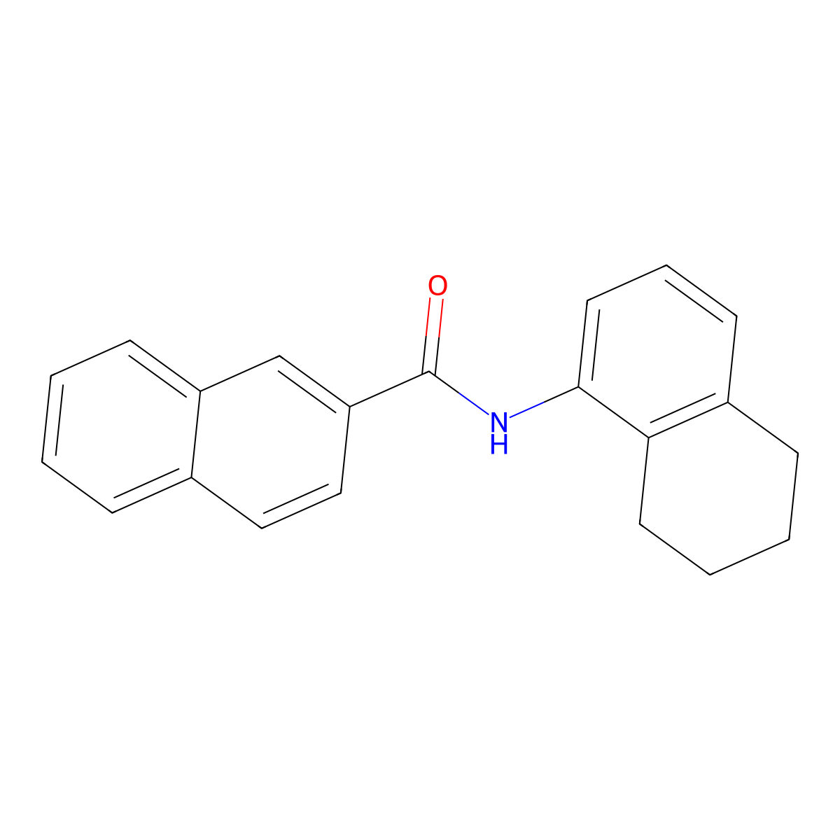 N-(5,6,7,8-tetrahydronaphthalen-1-yl)naphthalene-2-carboxamide molecular structure, CAS 415694-40-5