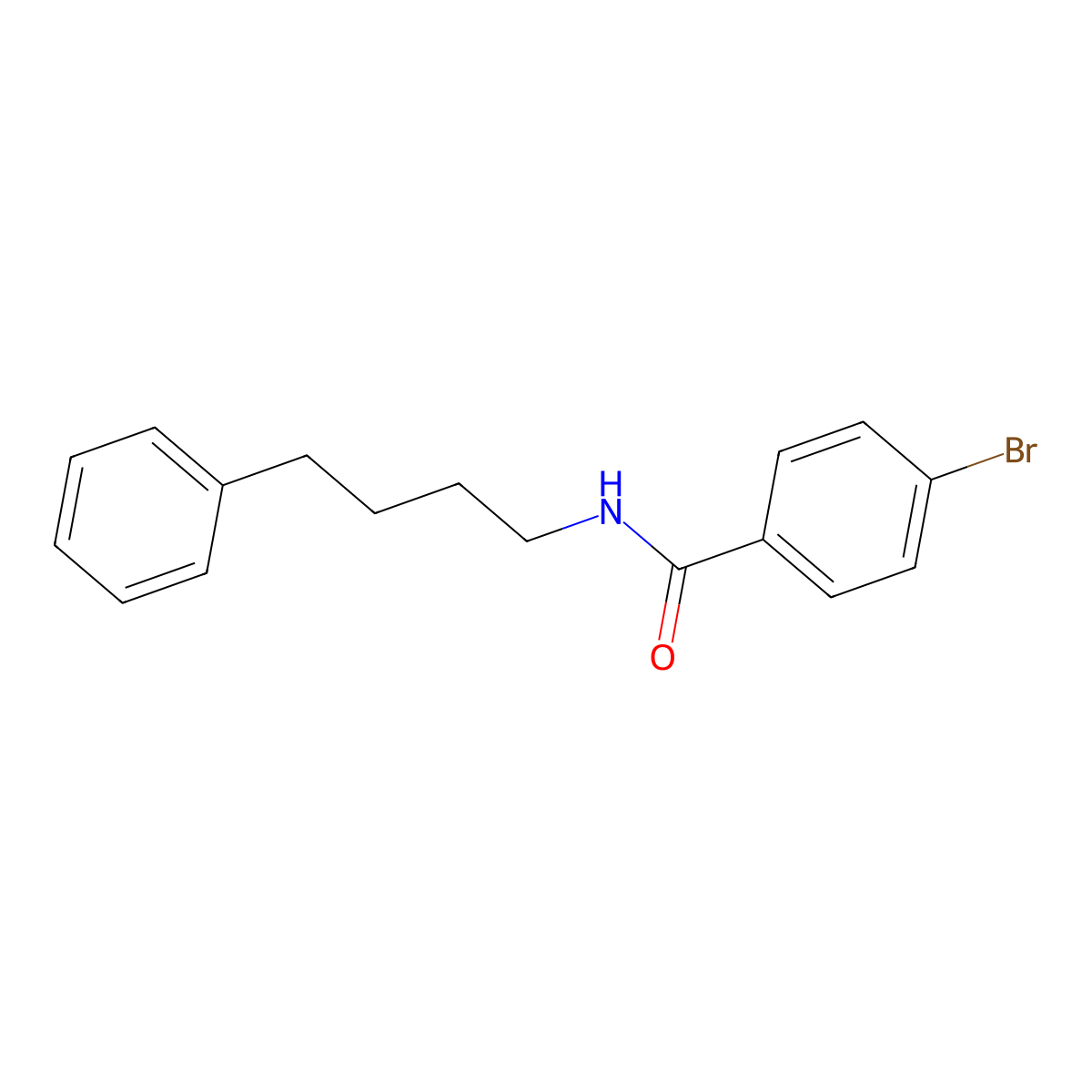 4-bromo-N-(4-phenylbutyl)benzamide molecular structure, CAS 415694-66-5