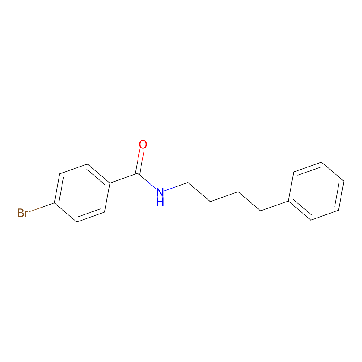 4-bromo-N-(4-phenylbutyl)benzamide molecular structure, CAS 415694-66-5