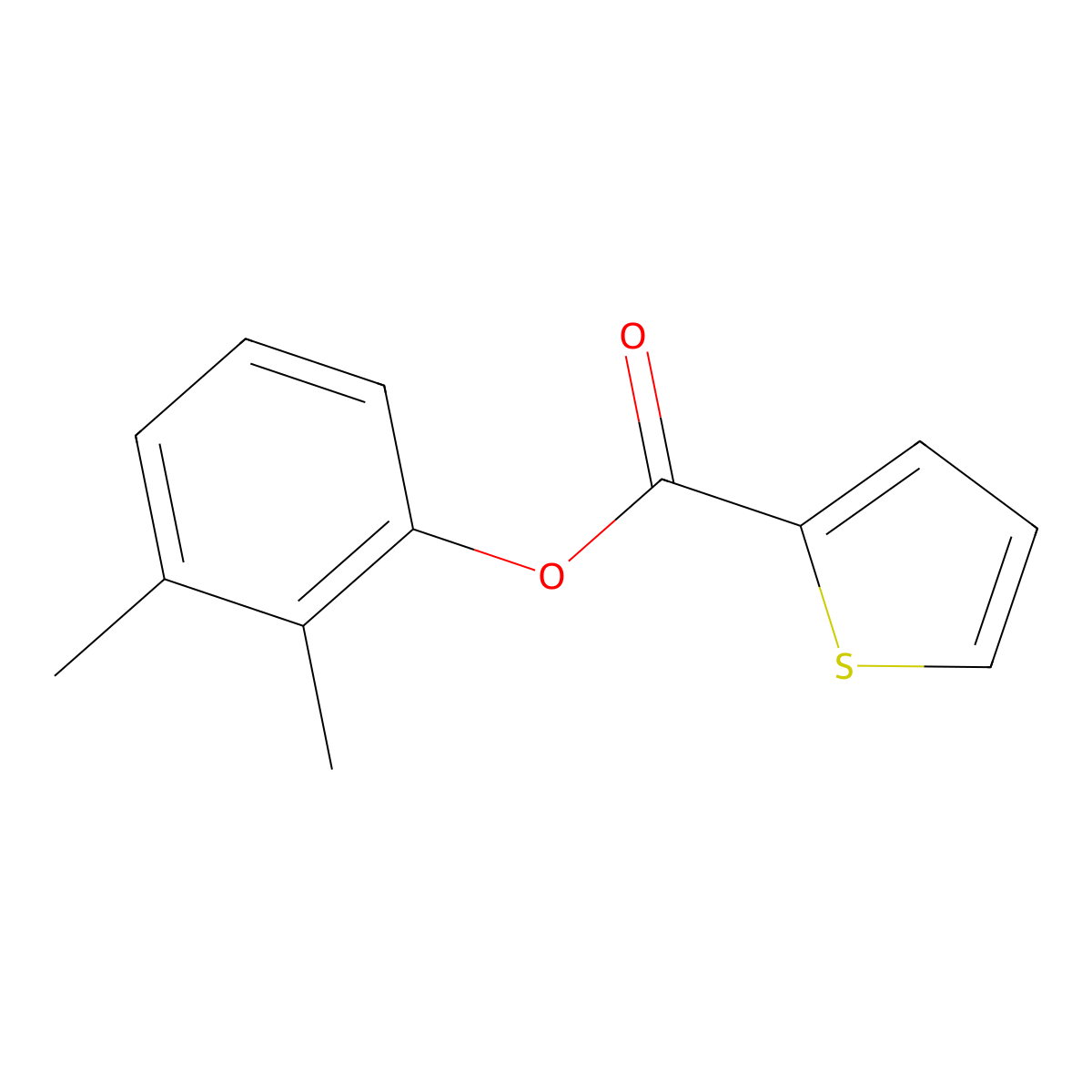 2,3-Dimethylphenyl 2-thiophenecarboxylate molecular structure, CAS 415694-72-3