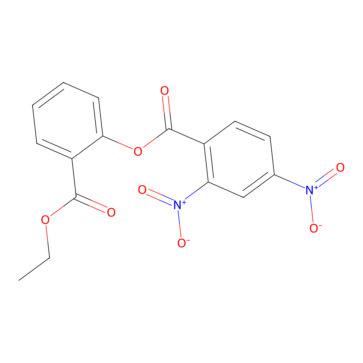 (2-Ethoxycarbonylphenyl) 2,4-dinitrobenzoate molecular structure, CAS 415694-96-1