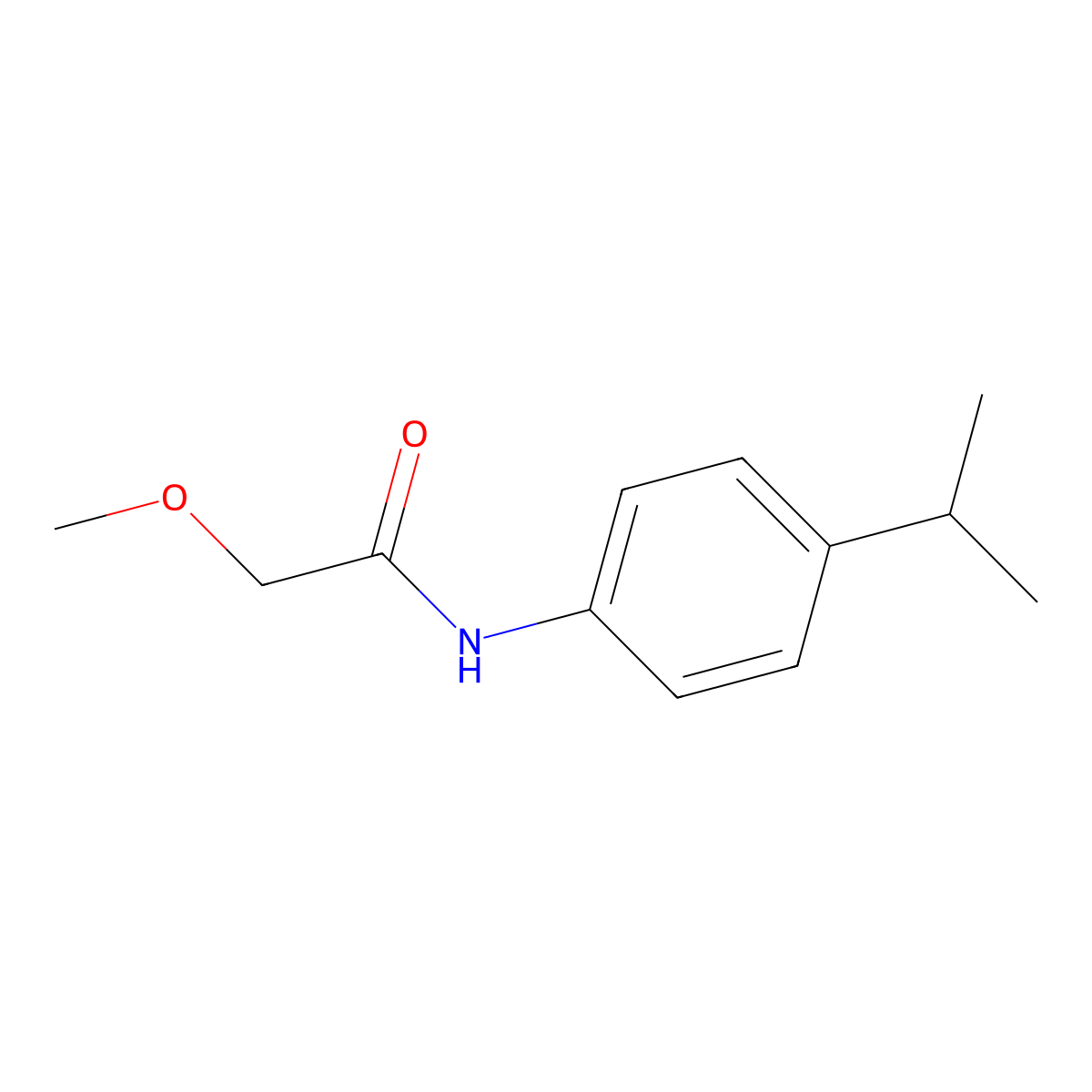 2-methoxy-N-[4-(propan-2-yl)phenyl]acetamide molecular structure, CAS 415695-02-2