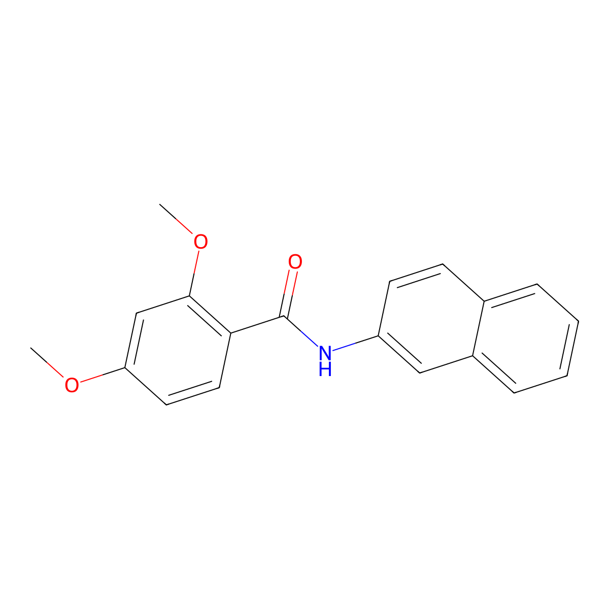 2,4-dimethoxy-N-naphthalen-2-yl-benzamide molecular structure, CAS 415695-10-2