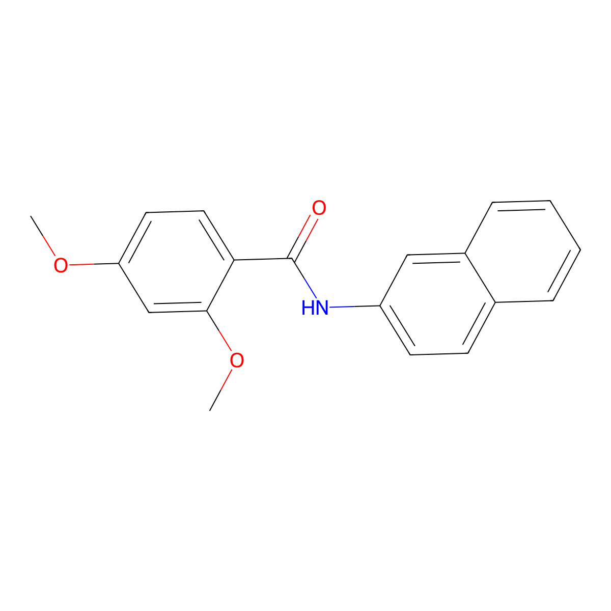 2,4-dimethoxy-N-naphthalen-2-yl-benzamide molecular structure, CAS 415695-10-2