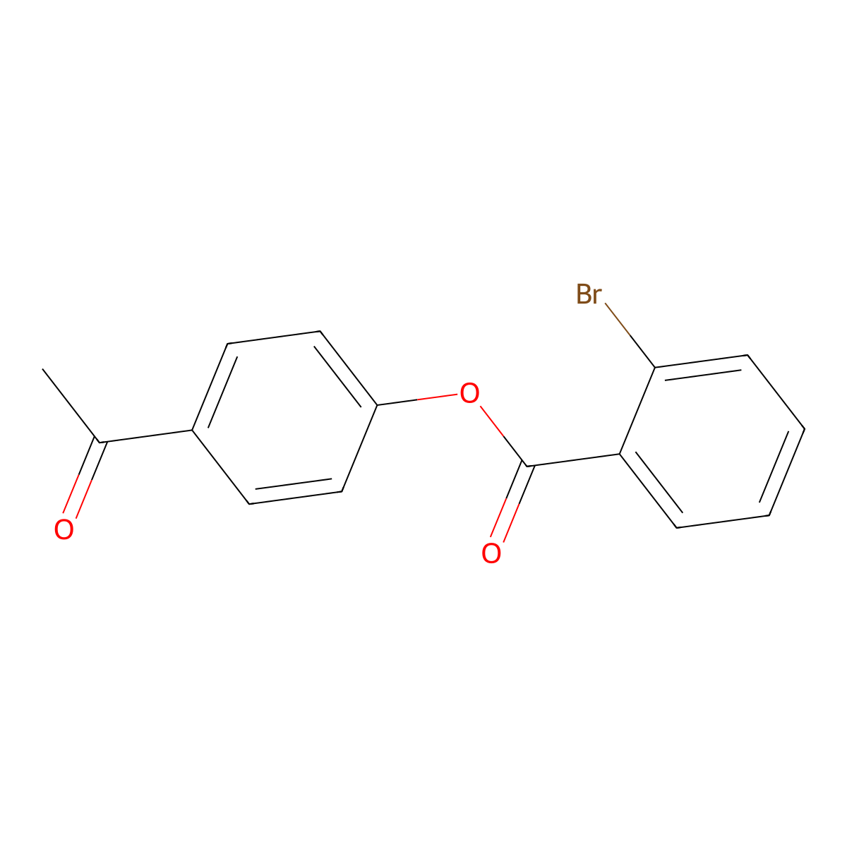4-Acetylphenyl 2-bromobenzoate molecular structure, CAS 415695-38-4