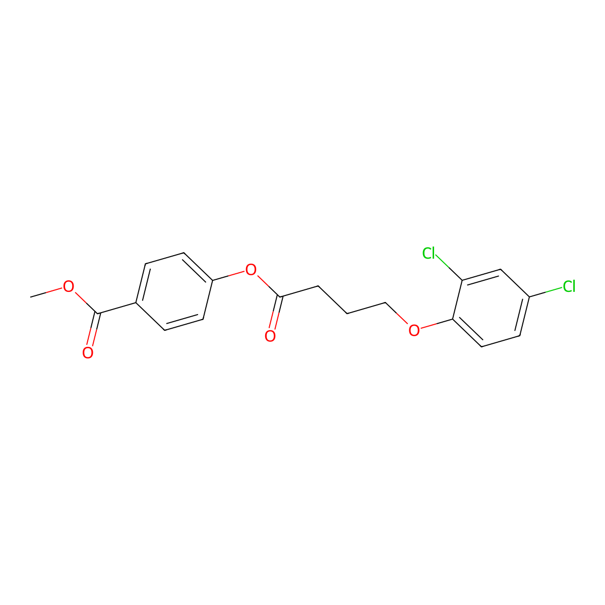 4-(Methoxycarbonyl)phenyl 4-(2,4-dichlorophenoxy)butanoate molecular structure, CAS 415695-40-8