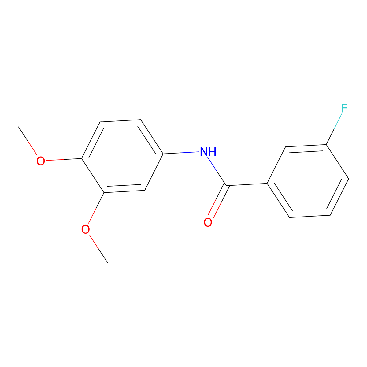 N-(3,4-dimethoxyphenyl)-3-fluorobenzamide molecular structure, CAS 415695-51-1