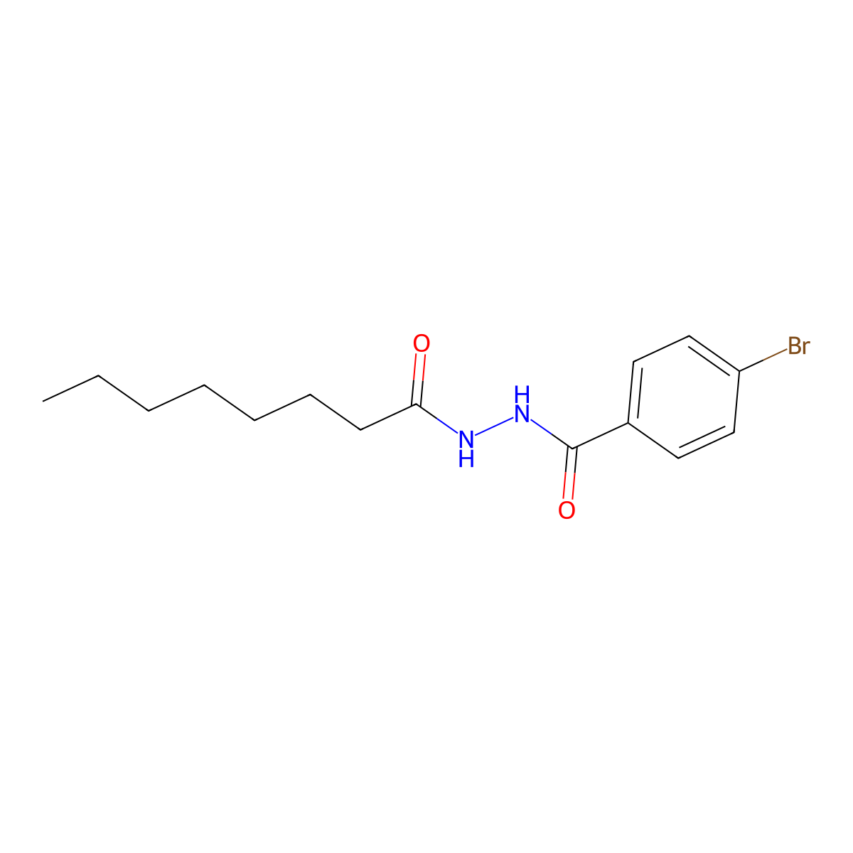 4-bromo-N'-octanoylbenzohydrazide molecular structure, CAS 415695-53-3