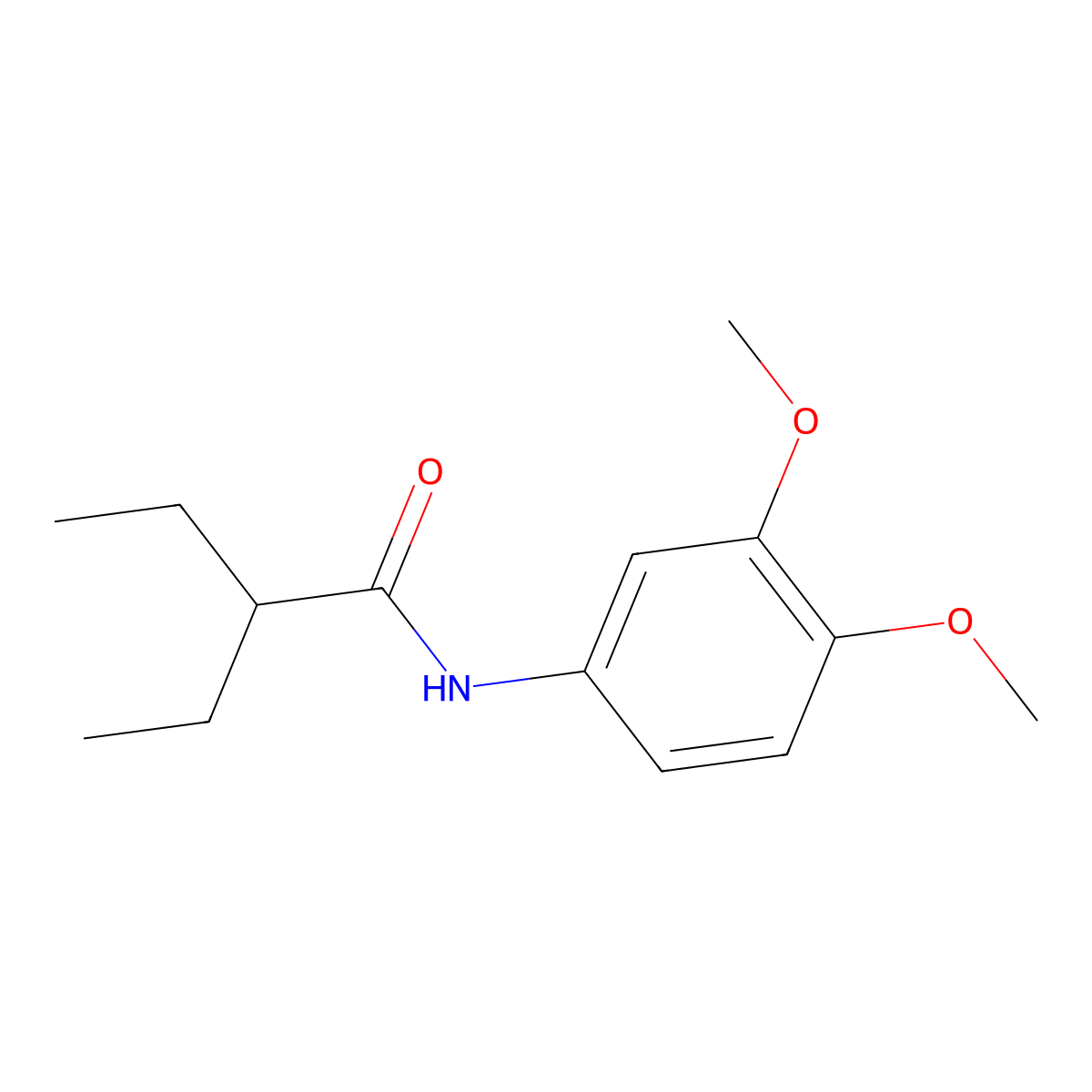 N-(3,4-dimethoxyphenyl)-2-ethylbutanamide molecular structure, CAS 415695-71-5
