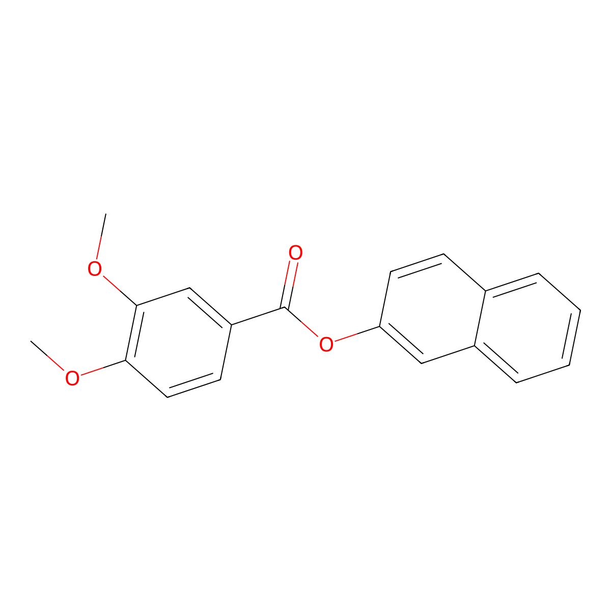 Naphthalen-2-yl 3,4-dimethoxybenzoate molecular structure, CAS 415695-73-7