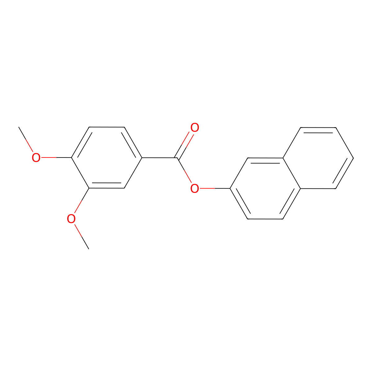 Naphthalen-2-yl 3,4-dimethoxybenzoate molecular structure, CAS 415695-73-7