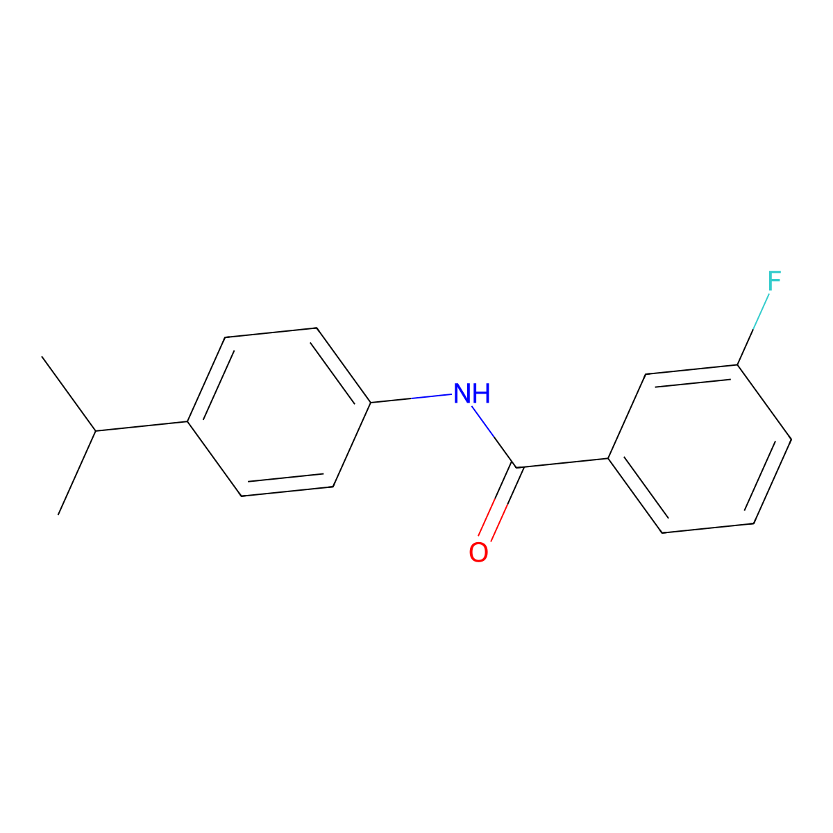 3-fluoro-N-(4-propan-2-ylphenyl)benzamide molecular structure, CAS 415695-75-9