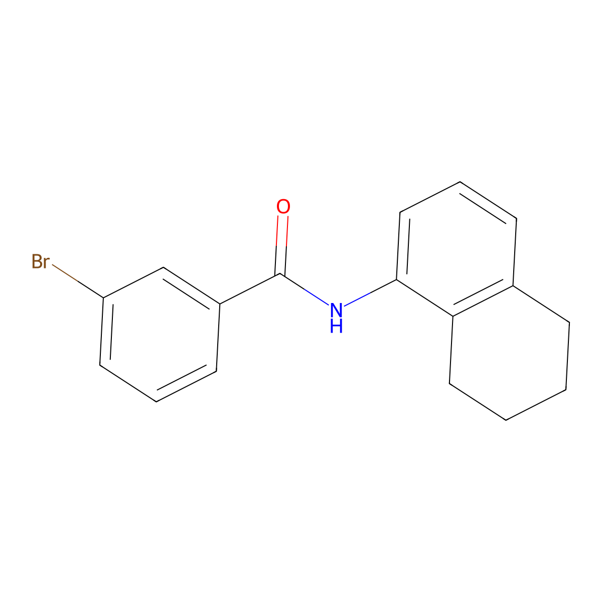 3-bromo-N-(5,6,7,8-tetrahydronaphthalen-1-yl)benzamide molecular structure, CAS 415695-81-7