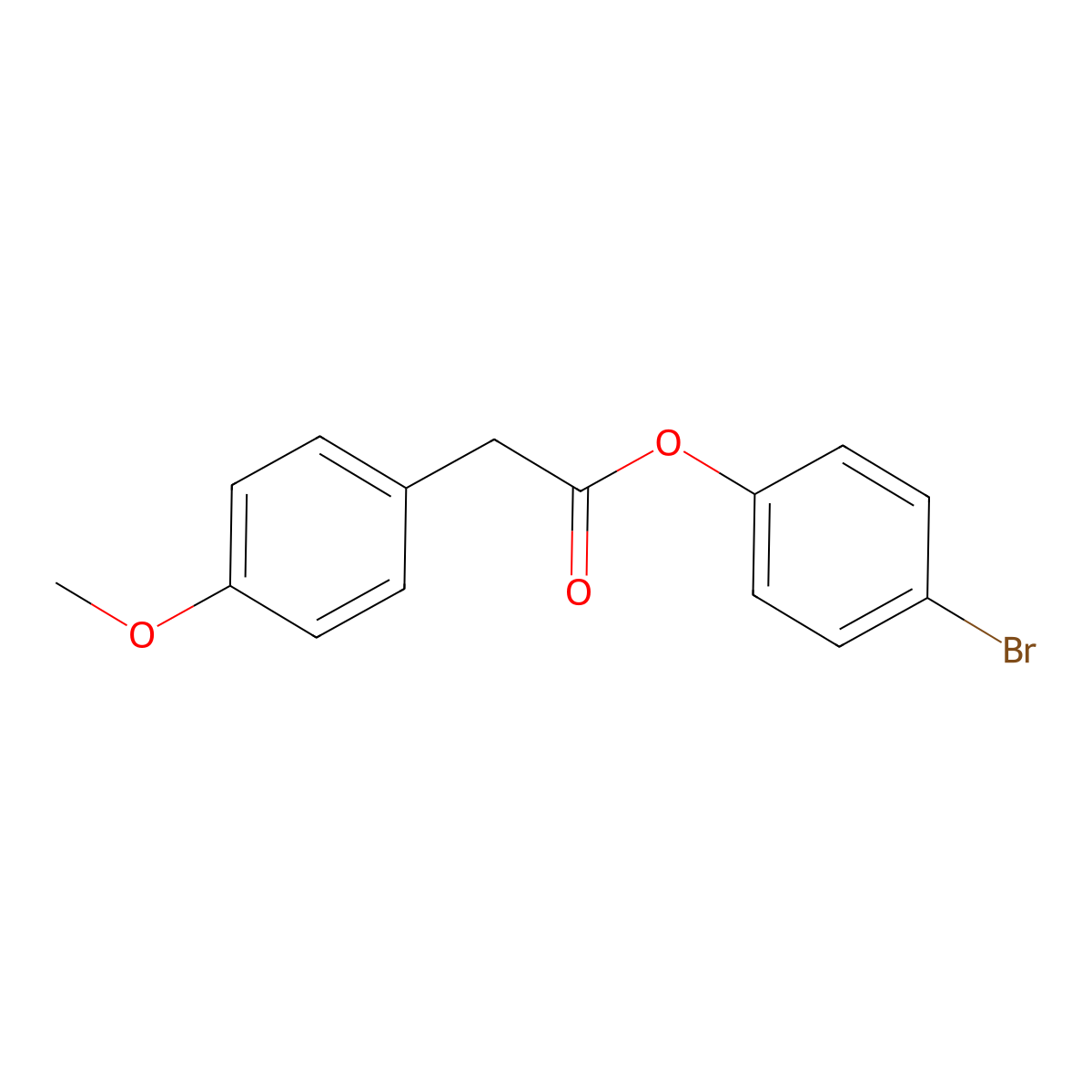 4-Bromophenyl 2-(4-methoxyphenyl)acetate molecular structure, CAS 415695-83-9