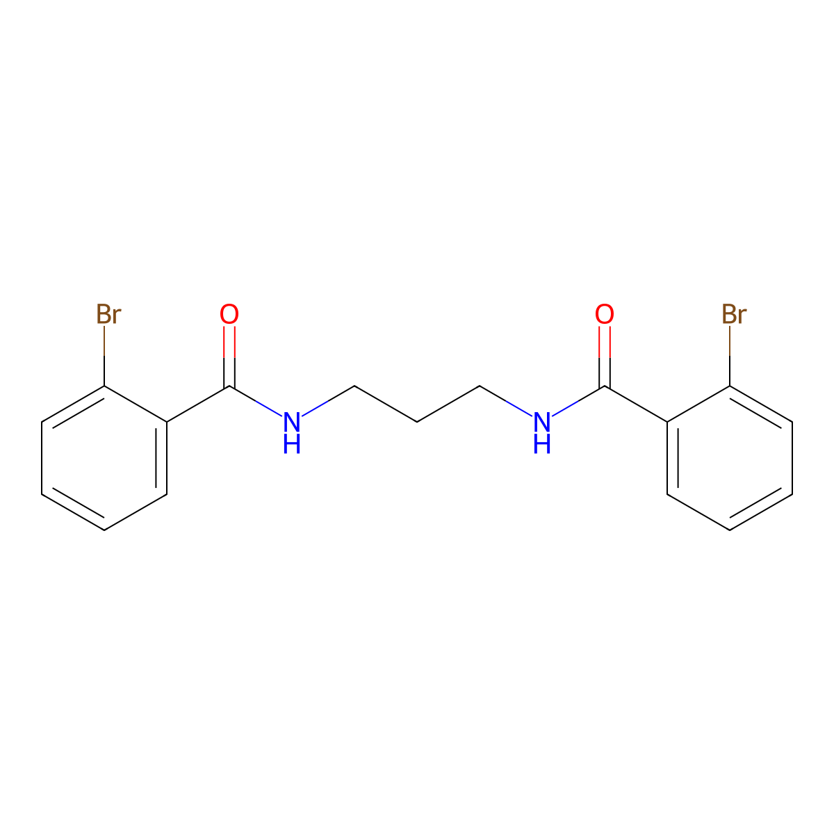 2-bromo-N-[3-[(2-bromobenzoyl)amino]propyl]benzamide molecular structure, CAS 415695-88-4