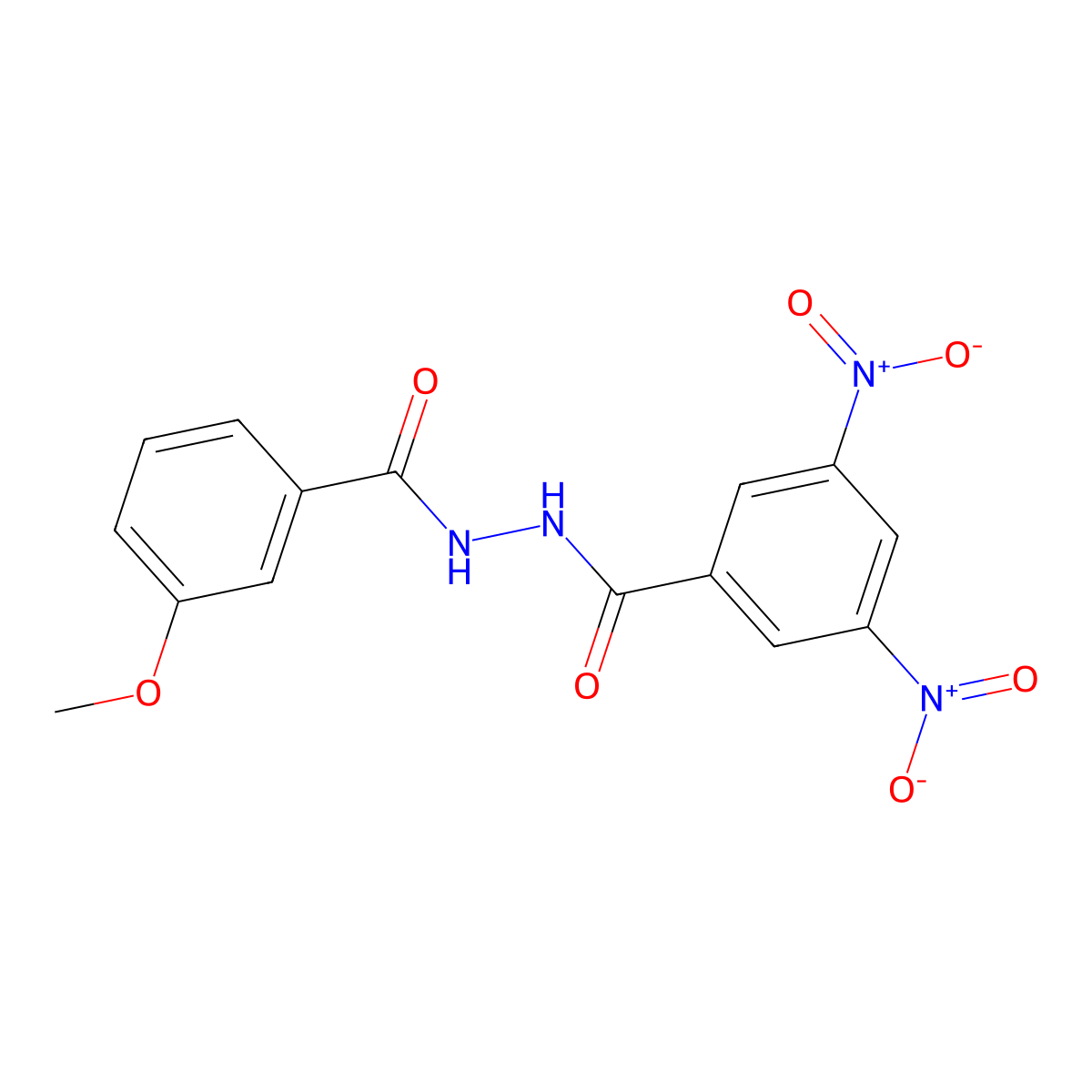 N'-(3-methoxybenzoyl)-3,5-dinitrobenzohydrazide molecular structure, CAS 415695-93-1