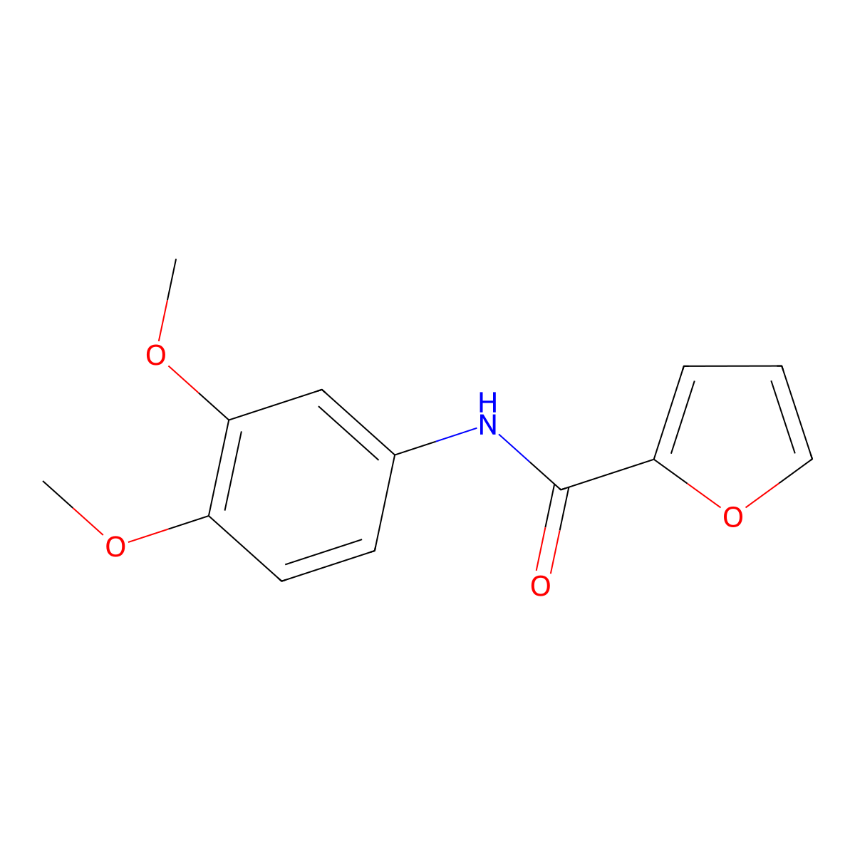 N-(3,4-dimethoxyphenyl)furan-2-carboxamide molecular structure, CAS 415696-03-6