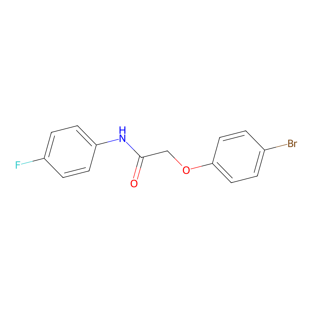 2-(4-bromophenoxy)-N-(4-fluorophenyl)acetamide molecular structure, CAS 415696-05-8