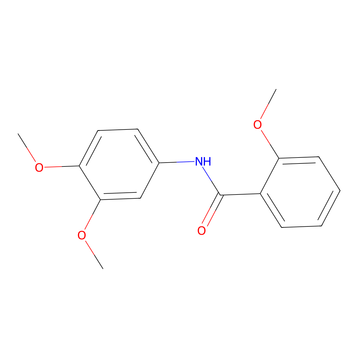 N-(3,4-dimethoxyphenyl)-2-methoxybenzamide molecular structure, CAS 415696-09-2