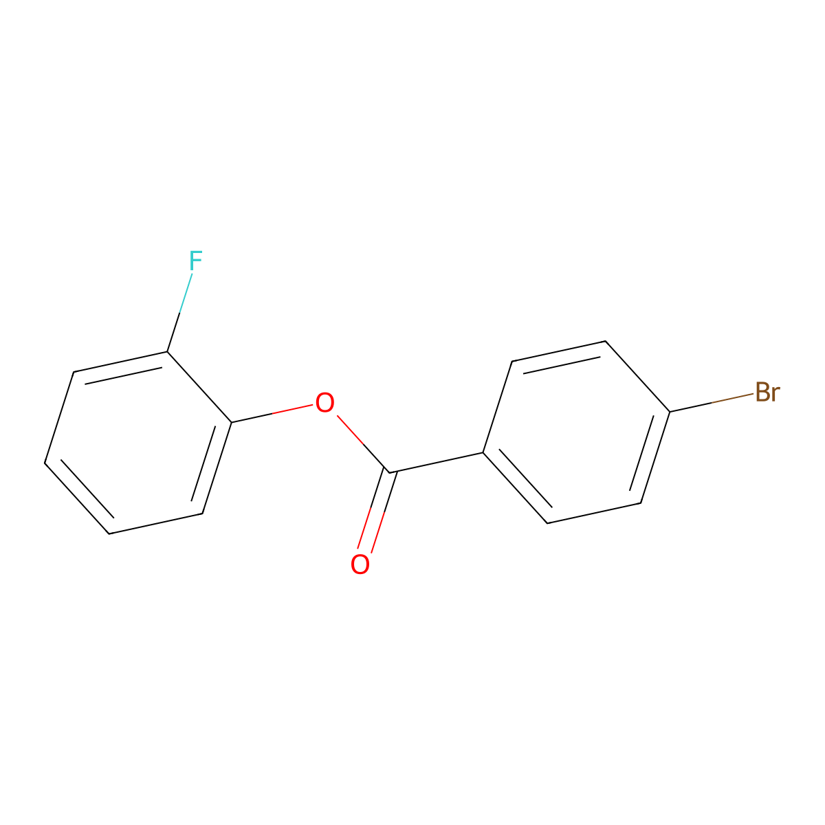 2-Fluorophenyl 4-bromobenzoate molecular structure, CAS 415696-10-5