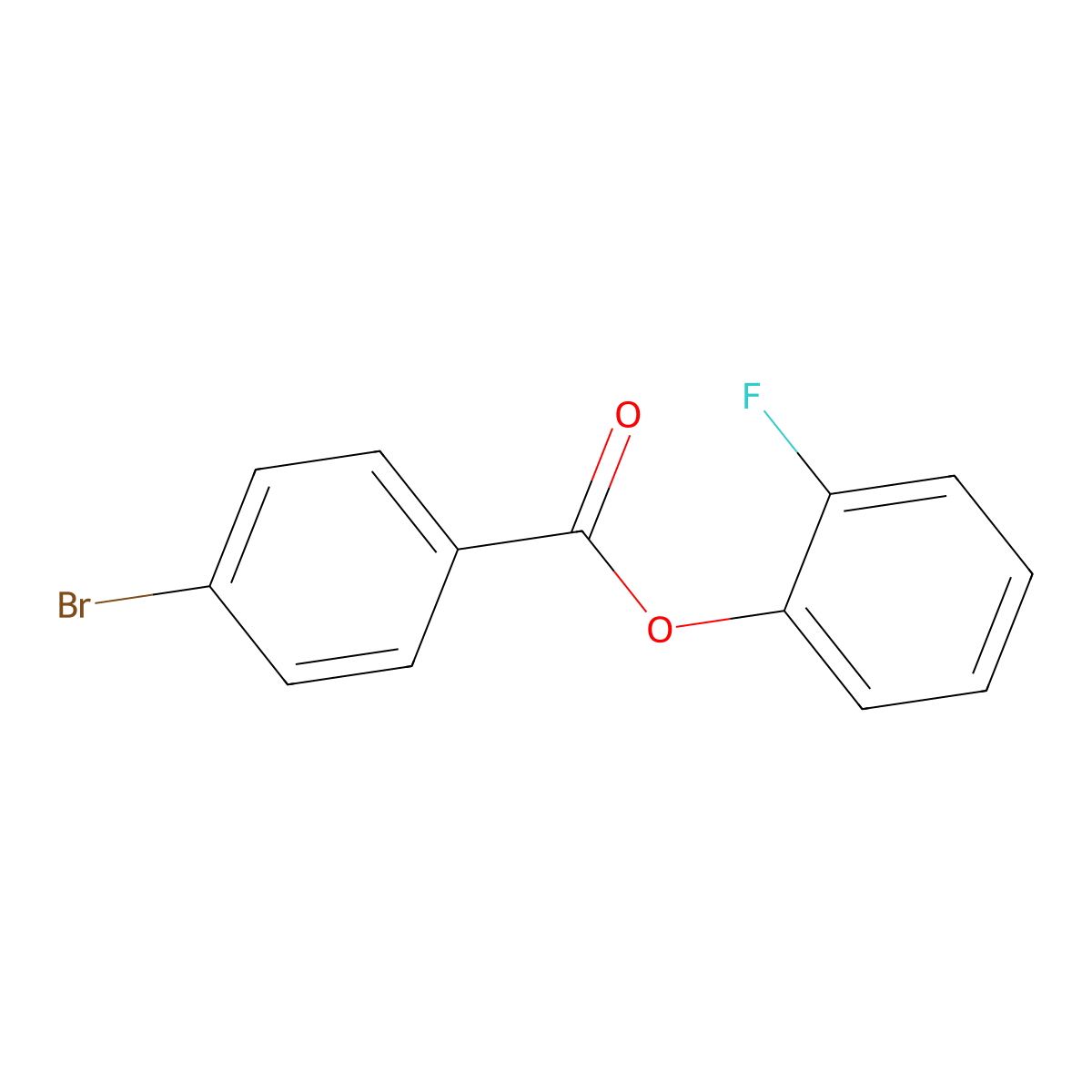 2-Fluorophenyl 4-bromobenzoate molecular structure, CAS 415696-10-5