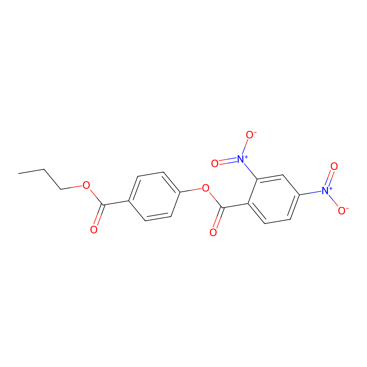(4-Propoxycarbonylphenyl) 2,4-dinitrobenzoate molecular structure, CAS 415696-15-0