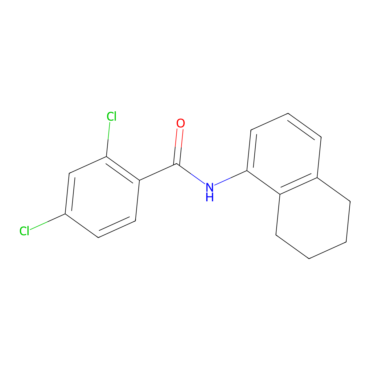 2,4-dichloro-N-(5,6,7,8-tetrahydronaphthalen-1-yl)benzamide molecular structure, CAS 415698-23-6