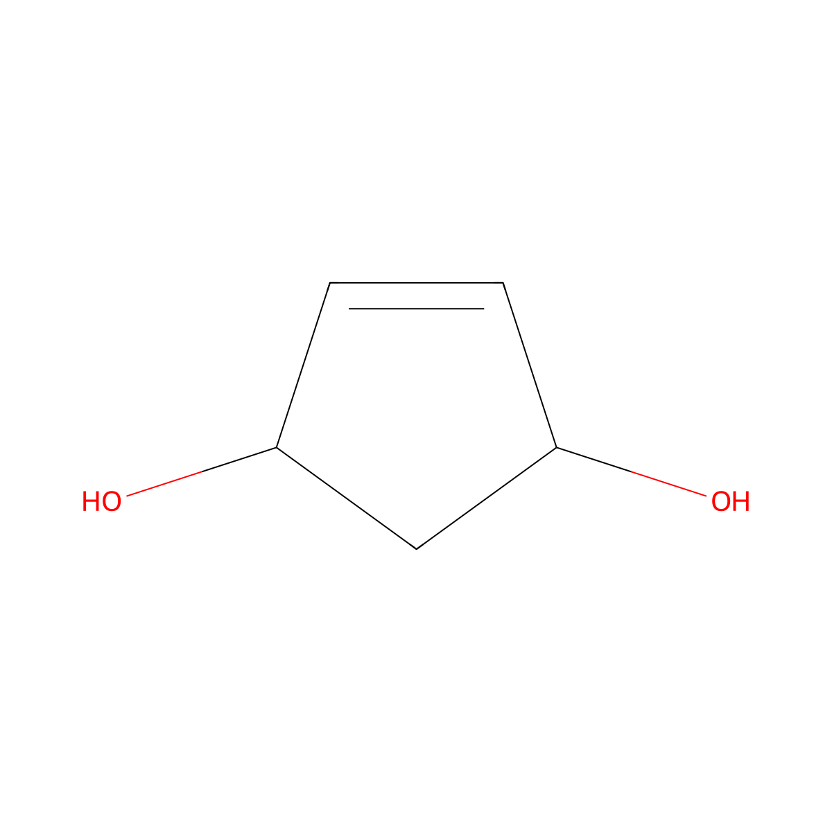 4-Cyclopentene-1,3-diol molecular structure, CAS 4157-01-1
