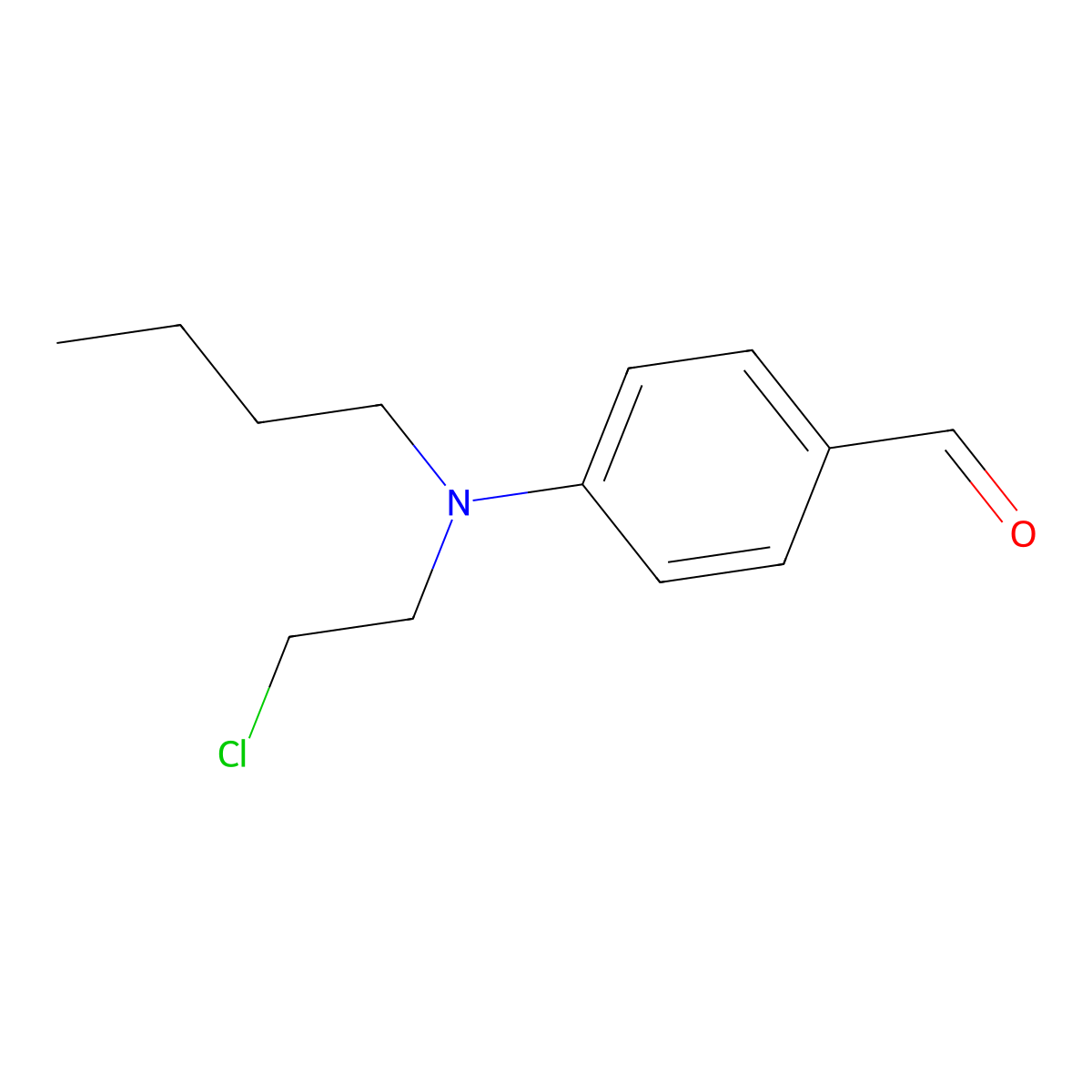 p-(Butyl(2-chloroethyl)amino)benzaldehyde molecular structure, CAS 4157-74-8