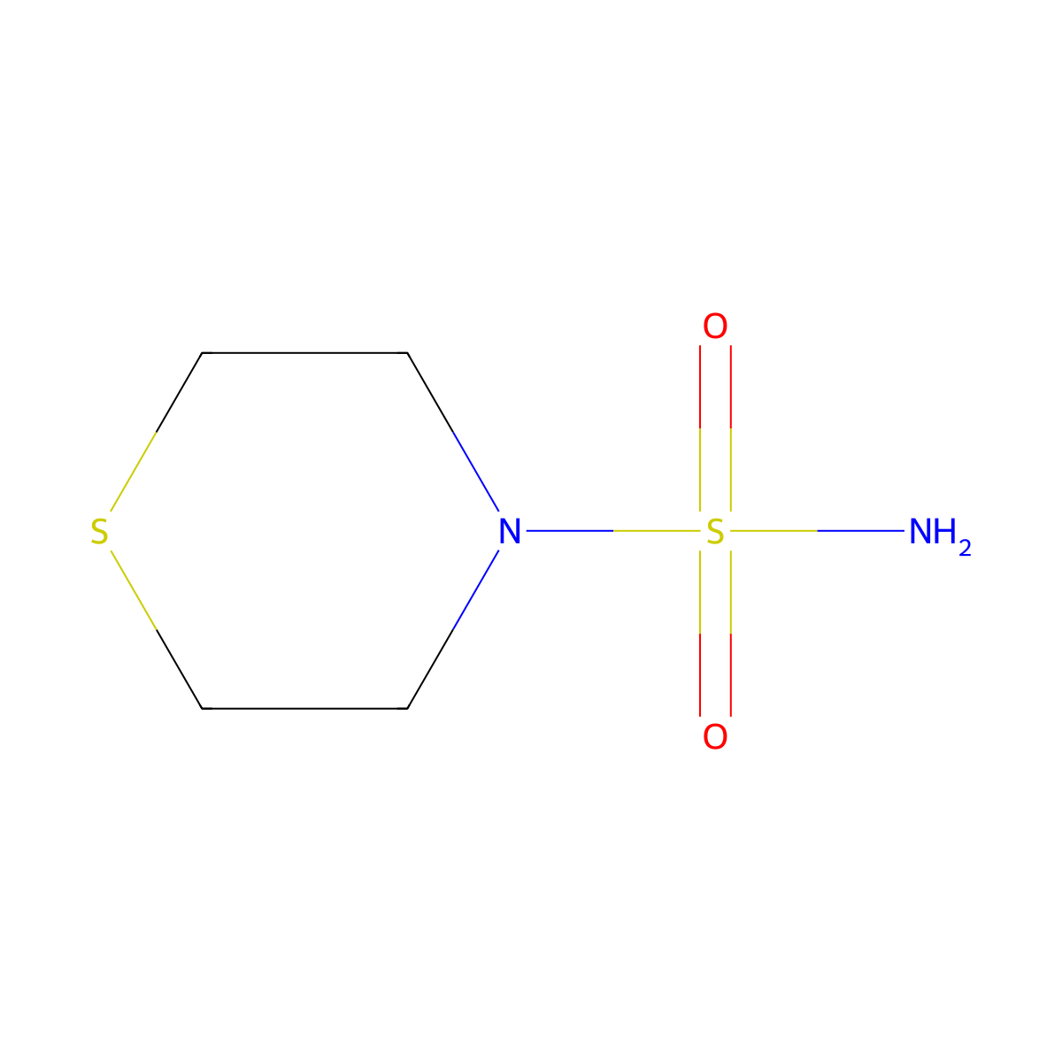 Thiomorpholine-4-sulfonamide molecular structure, CAS 4157-98-6