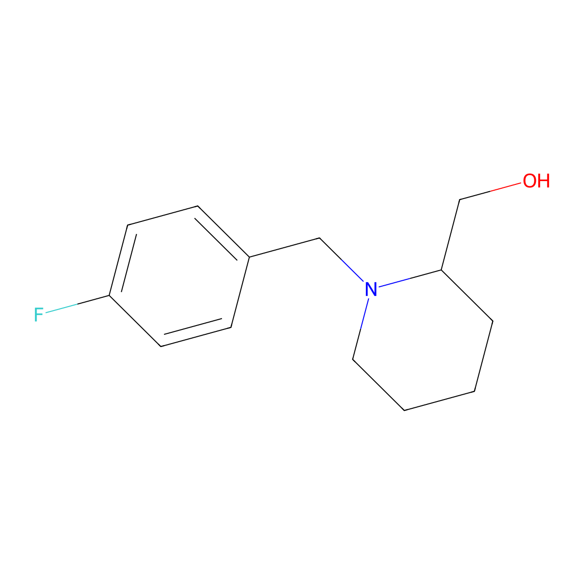 [1-(4-Fluoro-benzyl)-piperidin-2-yl]-methanol molecular structure, CAS 415701-69-8