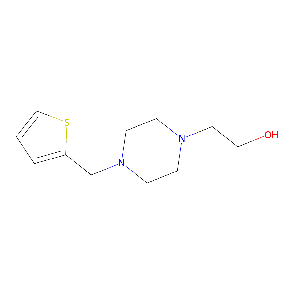 2-[4-(Thiophen-2-ylmethyl)piperazin-1-yl]ethanol molecular structure, CAS 415701-90-5