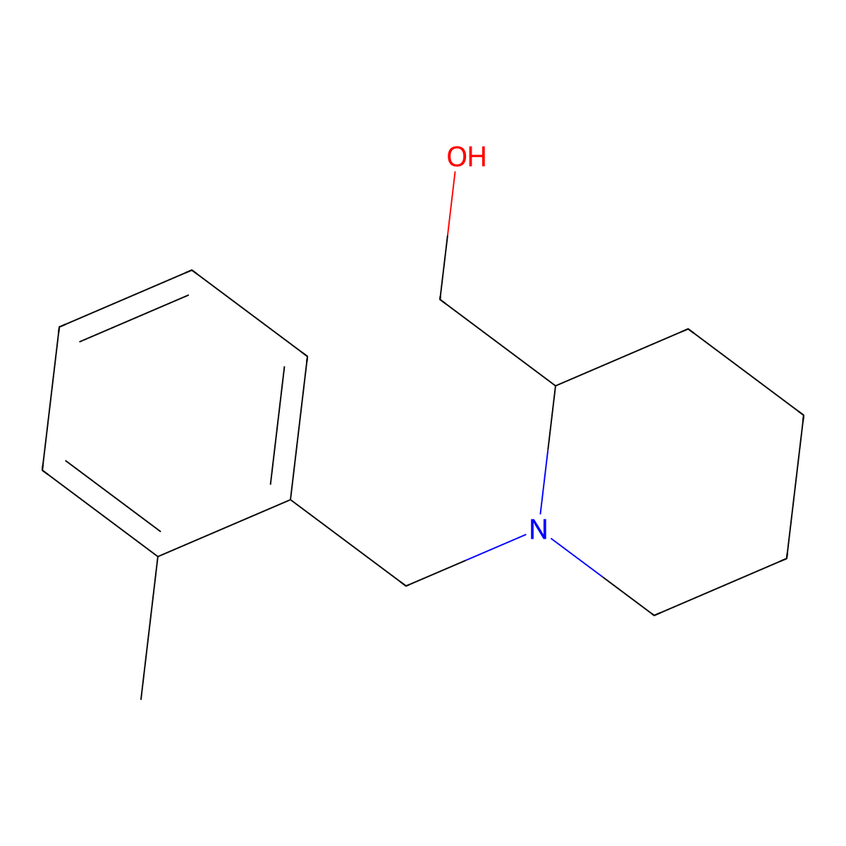 (1-(2-Methylbenzyl)piperidin-2-yl)methanol molecular structure, CAS 415701-94-9