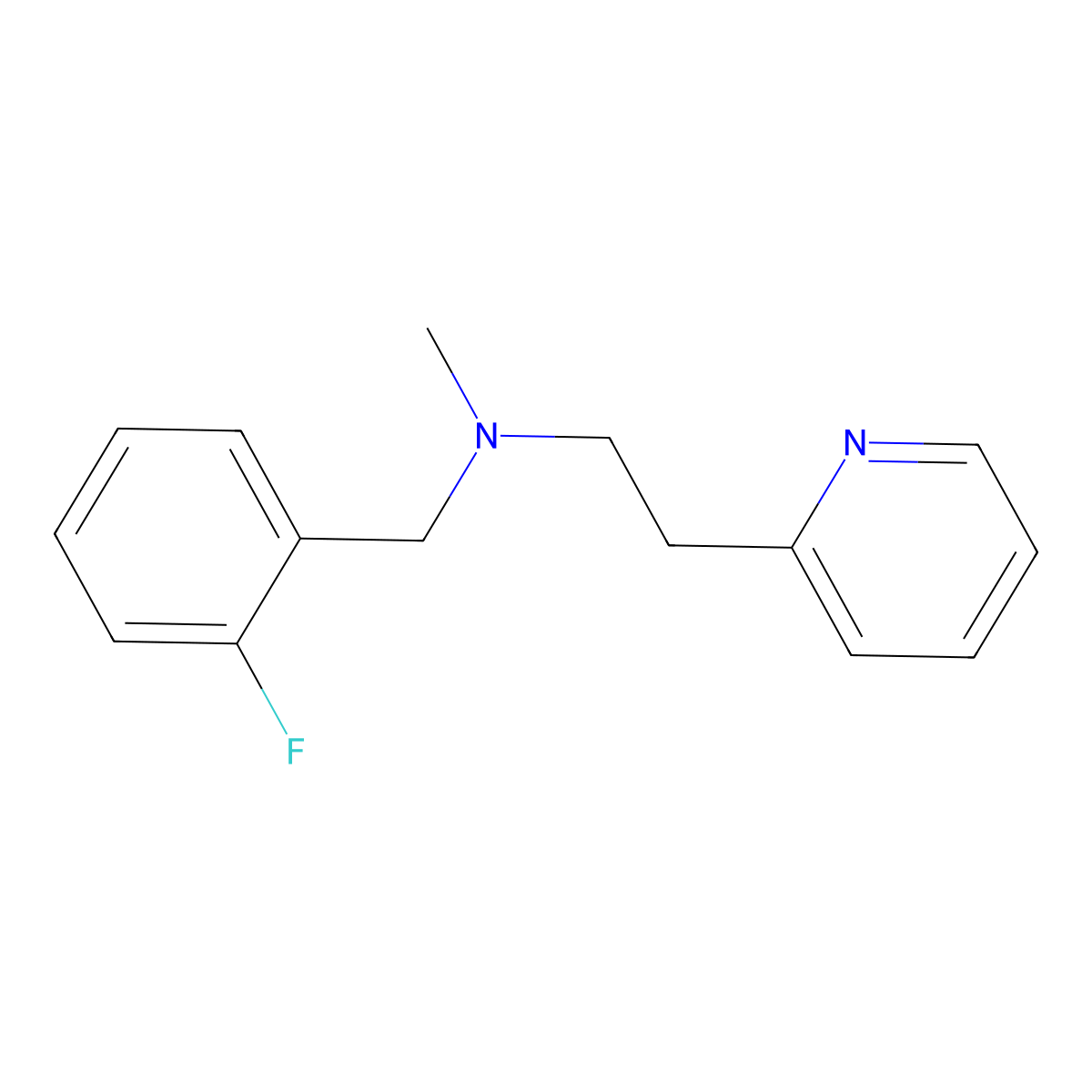 N-(2-fluorobenzyl)-N-methyl-2-(pyridin-2-yl)ethanamine molecular structure, CAS 415702-37-3
