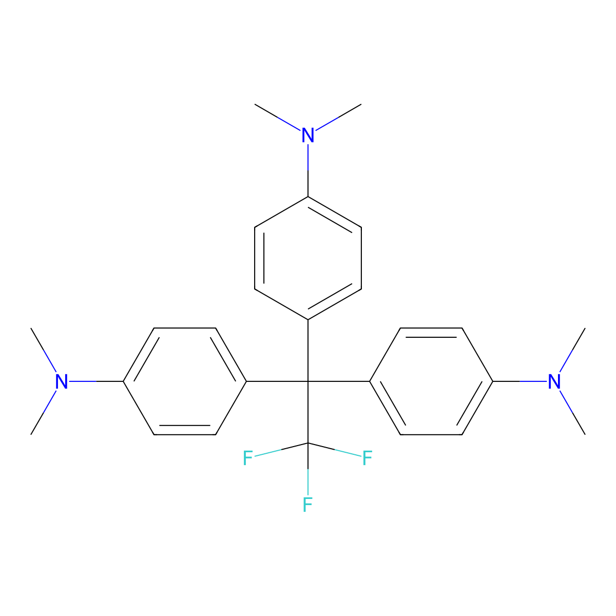 4,4',4''-(2,2,2-trifluoroethane-1,1,1-triyl)tris(N,N-dimethylaniline) molecular structure, CAS 415702-58-8