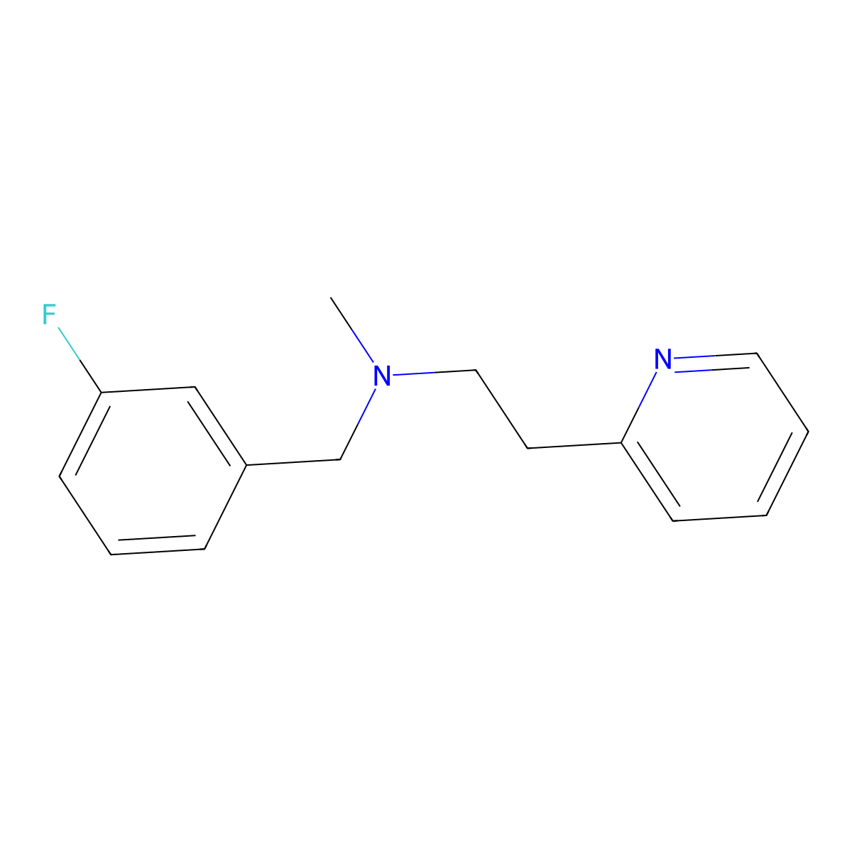 N-(3-fluorobenzyl)-N-methyl-2-(pyridin-2-yl)ethanamine molecular structure, CAS 415702-71-5