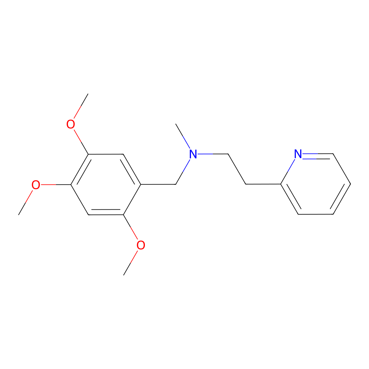 N-methyl-2-pyridin-2-yl-N-[(2,4,5-trimethoxyphenyl)methyl]ethanamine molecular structure, CAS 415702-80-6