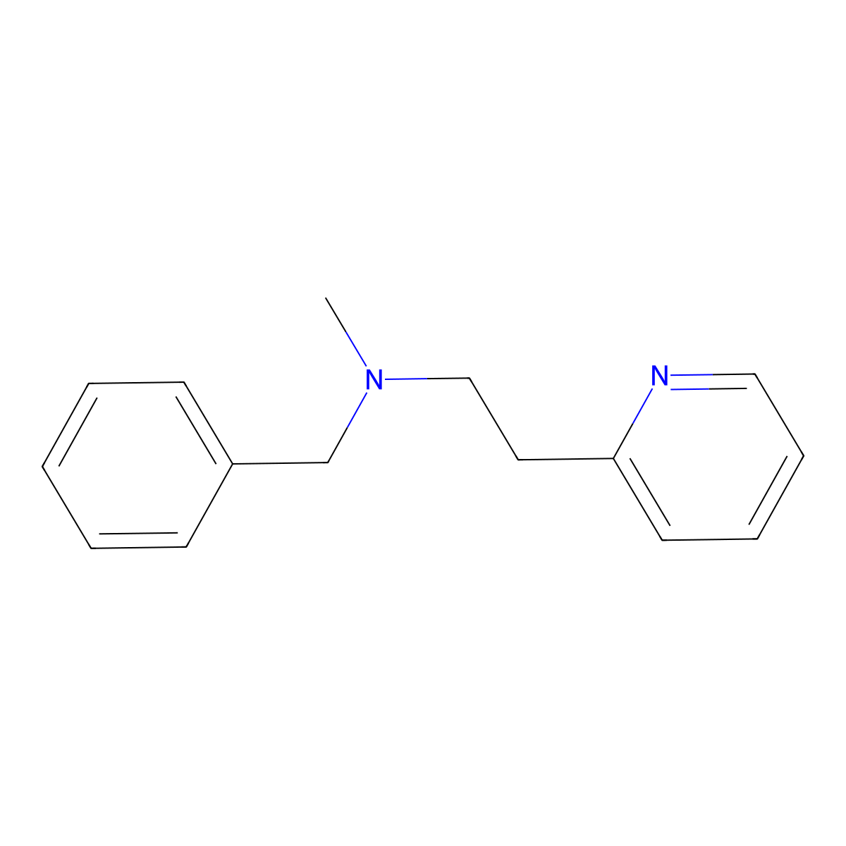 N-benzyl-N-methyl-2-pyridin-2-ylethanamine molecular structure, CAS 415703-66-1