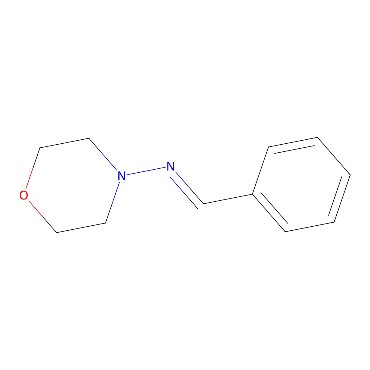 N-benzylidenemorpholin-4-amine molecular structure, CAS 41571-21-5