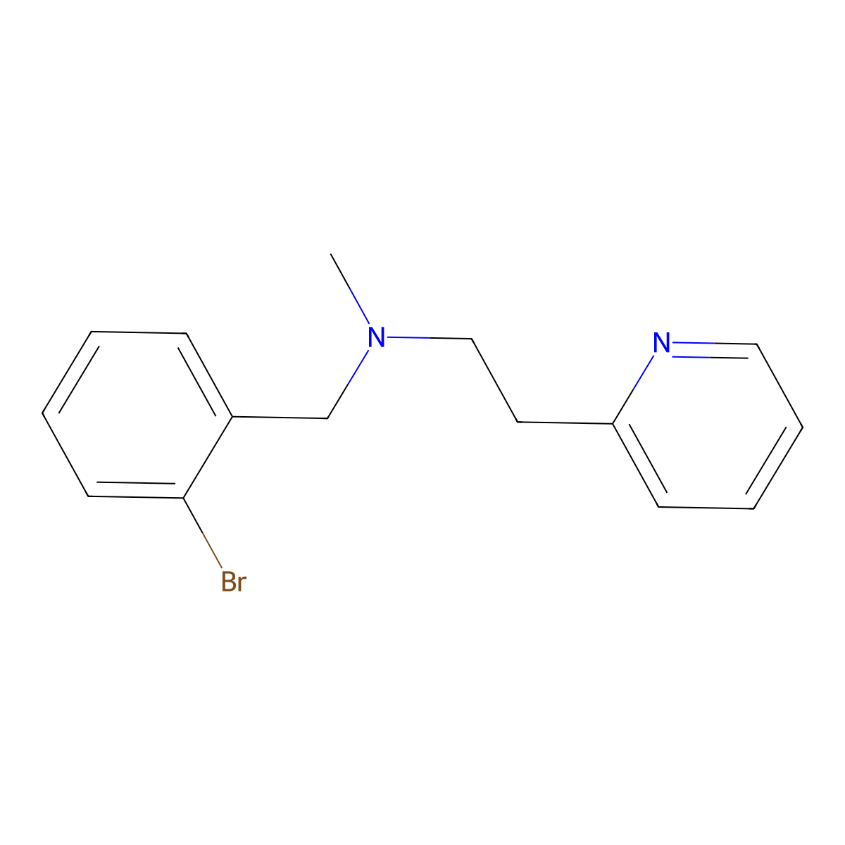 N-(2-bromobenzyl)-N-methyl-2-(2-pyridinyl)ethanamine molecular structure, CAS 415711-63-6