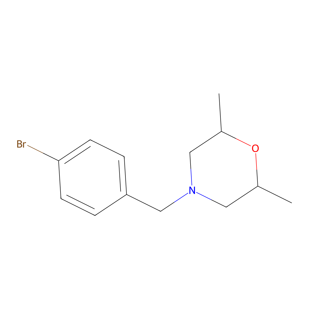 4-[(4-Bromophenyl)methyl]-2,6-dimethylmorpholine molecular structure, CAS 415711-72-7