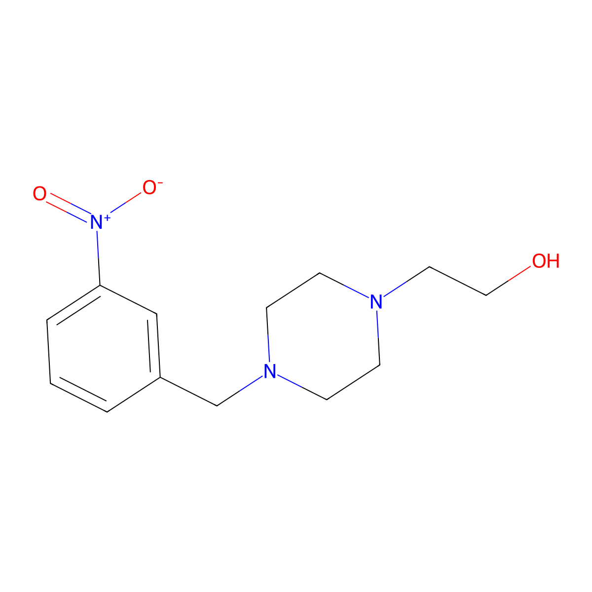 2-[4-(3-Nitrobenzyl)-1-piperazinyl]ethanol molecular structure, CAS 415711-93-2
