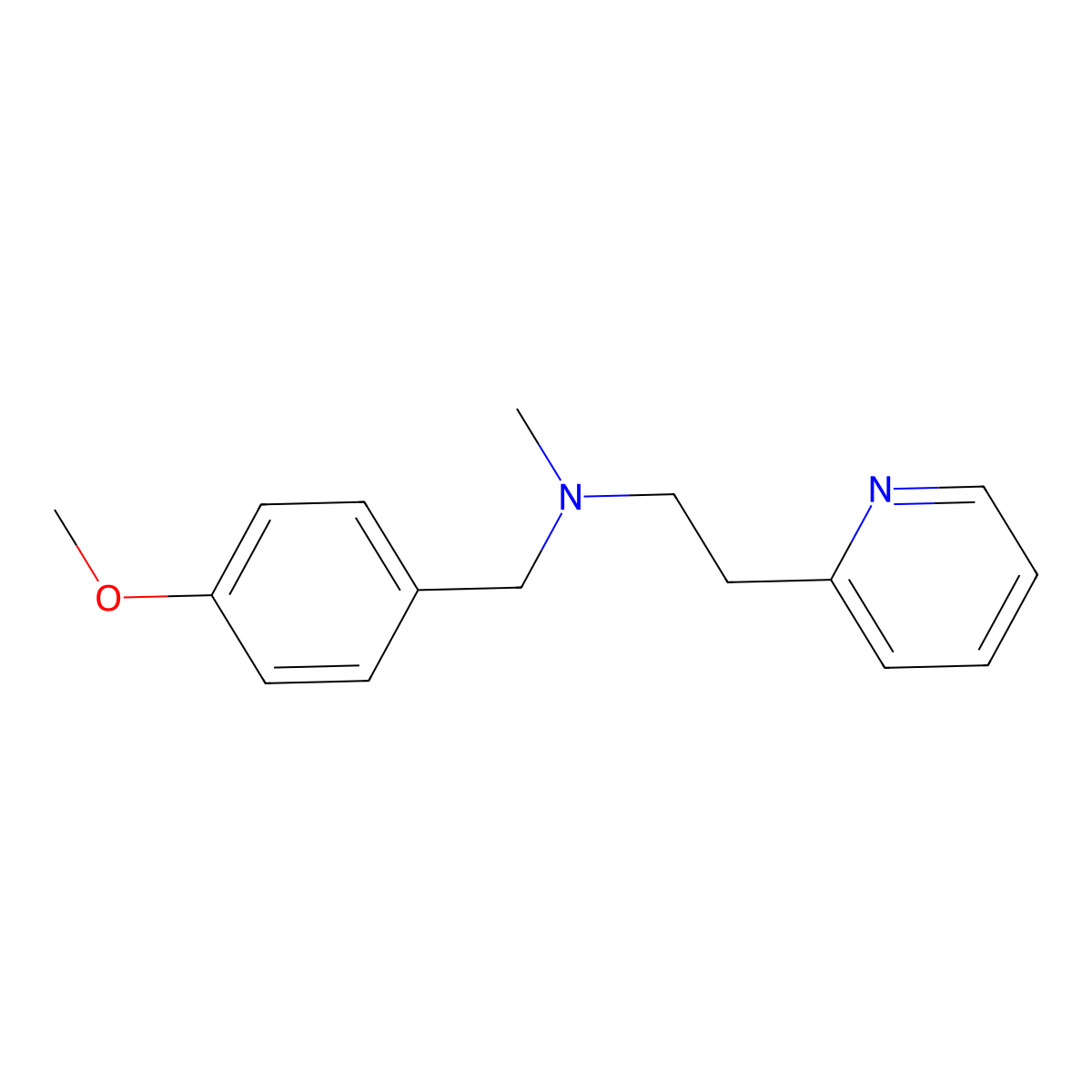 N-(4-methoxybenzyl)-N-methyl-2-(2-pyridinyl)ethanamine molecular structure, CAS 415711-97-6