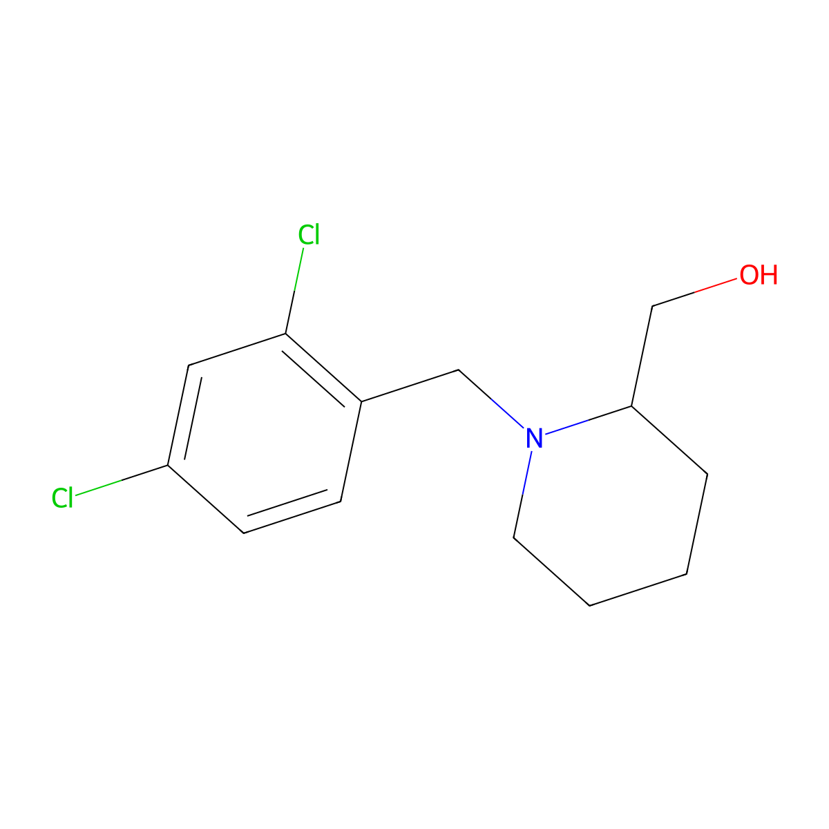 [1-(2,4-Dichloro-benzyl)-piperidin-2-yl]-methanol molecular structure, CAS 415712-00-4