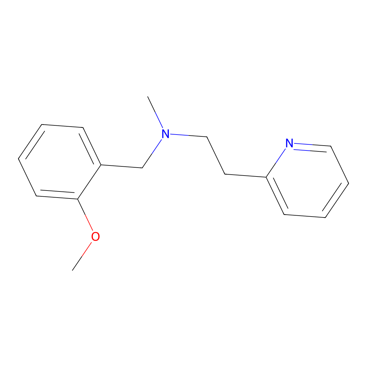N-(2-methoxybenzyl)-N-methyl-2-(pyridin-2-yl)ethanamine molecular structure, CAS 415712-29-7