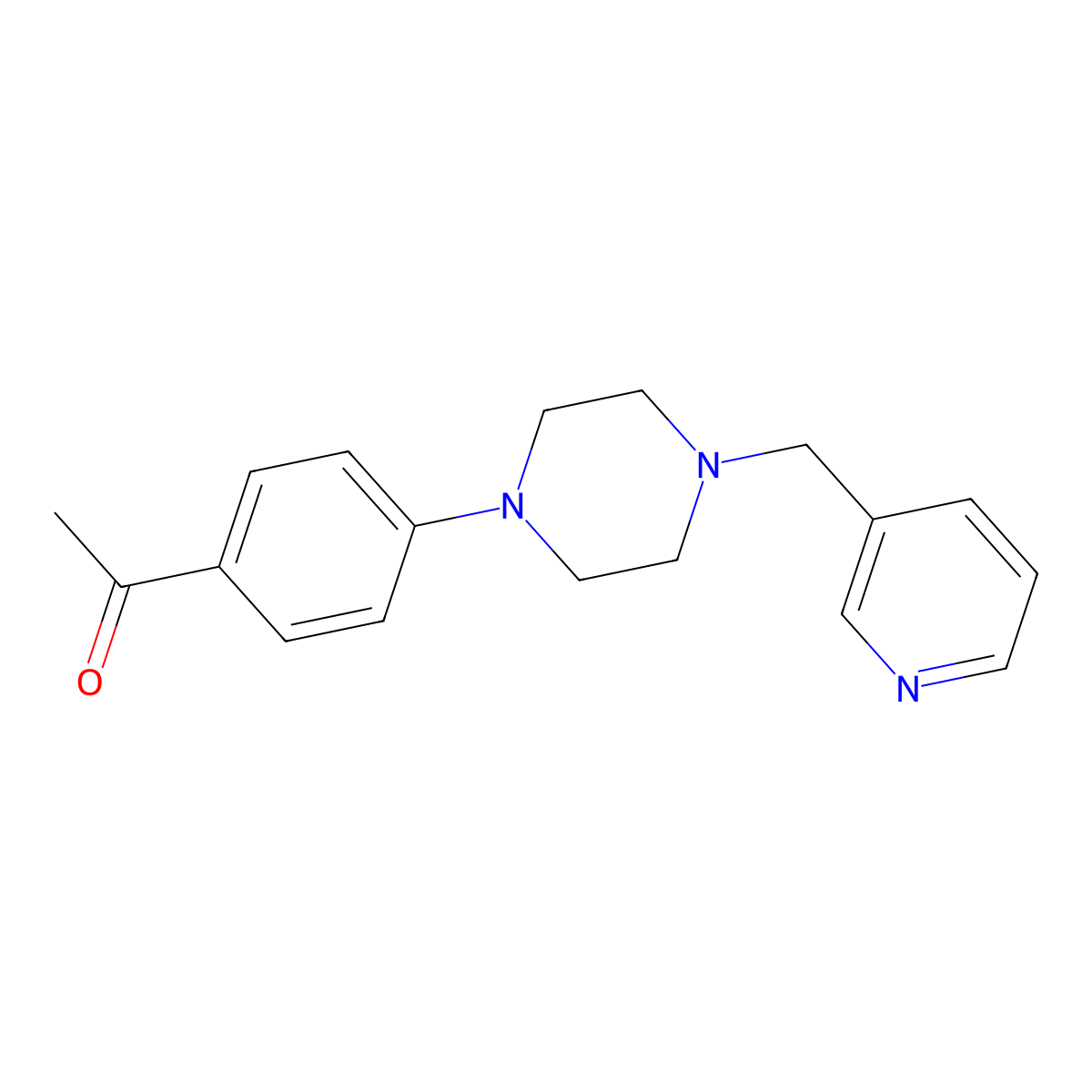 1-(4-{4-[(Pyridin-3-yl)methyl]piperazin-1-yl}phenyl)ethan-1-one molecular structure, CAS 415712-72-0
